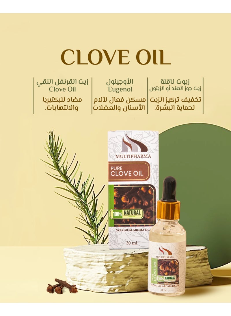MULTIPHARMA Multi Pharma Pure Clove Oil for Toothache & Joint Pain Relief 30ML - Image 3